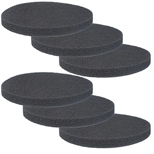 Fx4 Carbon Filter Pads Compatible with Fluval FX4 / FX5 / FX6 Canister Filter,Replacement Carbon Impregnated Foam Pads Pack of 6