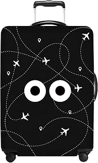 Funny Eyes Luggage Cover Washable Suitcase Cover Protector Fit 32-34 Inch Luggage Durable Travel Bag Cover with Zipper Closure XL