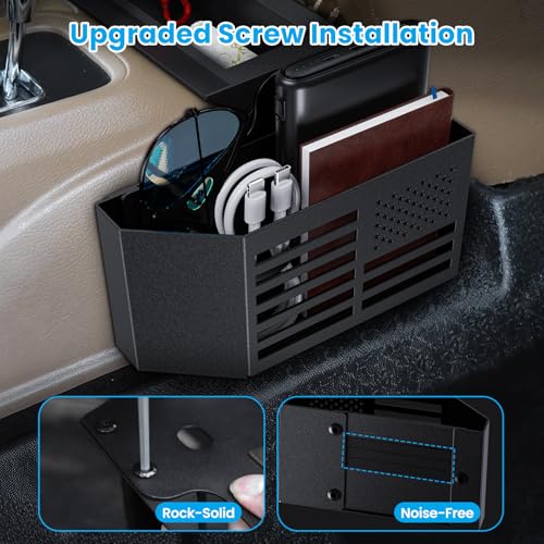 DIAMOOKY Upgraded Metal Magnetic Center Console Organizer for Jeep Wrangler JK JKU 2018 2017 2016 2015 2014 2013 2012 2011 Accessories, Gear Shift Side Storage Box Tray, Integrated (Not for JL/JLU) — view 3