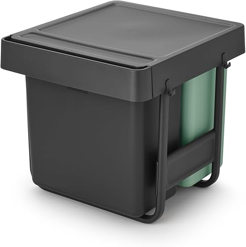 Brabantia Sort & Go Ausziehmülleimer | 10+10+20 l Einbaumülleimer für die Unters