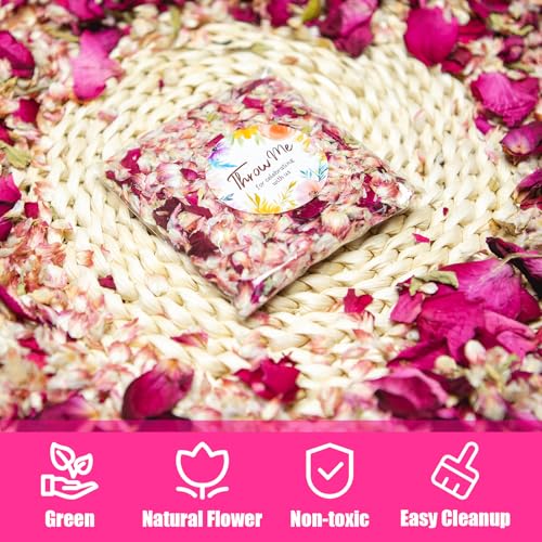 Image of 50 Pack Real Dried Rose Flower Petals Confetti, Dried Mix Red Rose Begonia