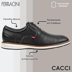 Sapato Masculino Kingston Preto Ferracini 6151-675G | Amazon.com.br
