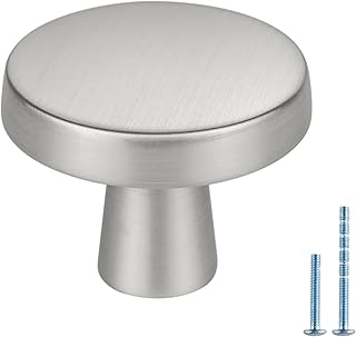 homdiy Cabinet Knobs Brushed Nickel - 25 Pack Drawer Knobs LS5310 Solid Kitchen Cabinet Knobs for Dresser Drawers