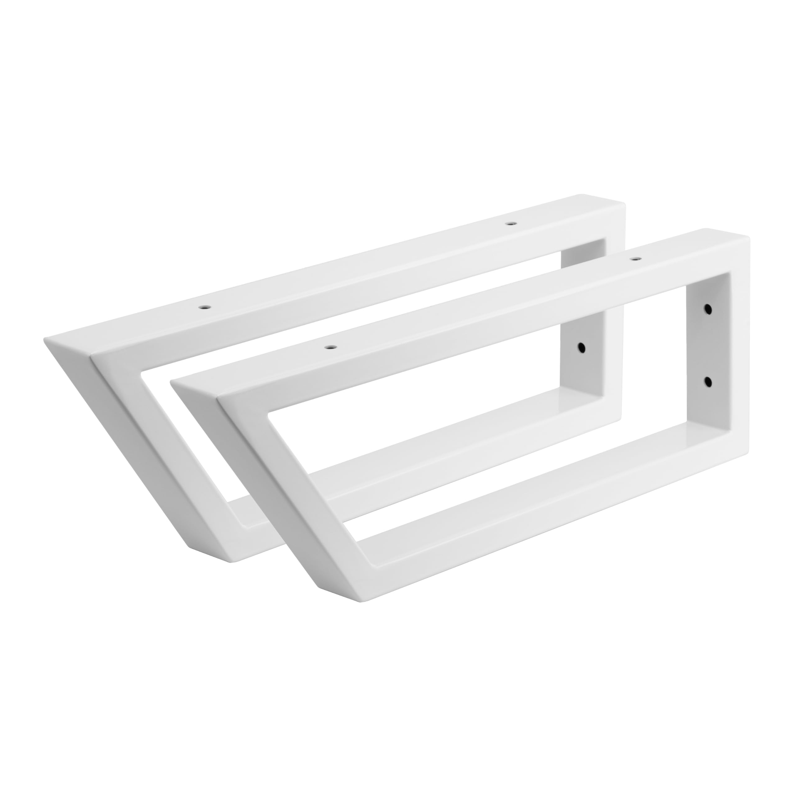 2 soportes de pared para lavabo, soporte para estantería, carga pesada, metal, soporte de pared, toallero, soporte para consola, soporte de esquina, ángulo estable (blanco, 450 mm)