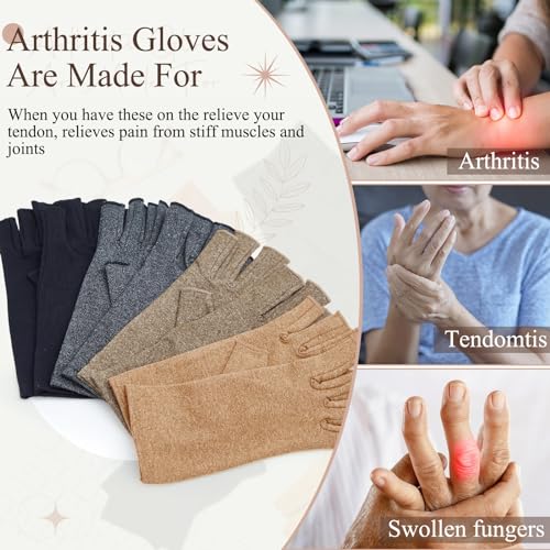 Croloose 12 Pairs Arthritis Compression Gloves Relieve Carpal Tunnel Pain Arthritis Pain Relief Gloves for Women Men Rheumatoid Tendonitis Osteoarthritis Swelling