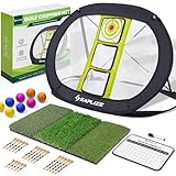SAPLIZE Ultra-Stable Golf Chipping Net, Indoor/Outdoor Golfing Target Accessories for Backyard Accuracy and Swing Practice, Golf Gifts for Men, Momen, Dad, Kids, Boys, Youth and Golfer
