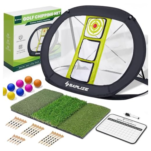 SAPLIZE Ultra-Stable Golf Chipping Net, Indoor/Outdoor Golfing Target Accessories for Backyard Accuracy and Swing Practice, Golf Gifts for Men, Momen, Dad, Kids, Boys, Youth and Golfer
