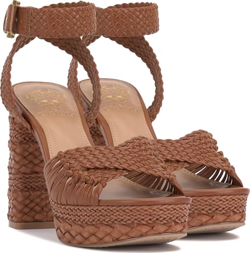 Vince Camuto, Women's, Pessa Woven Platform Sandals, Caramello, 12, Medium by Vince Camuto - Used condition - Image 2