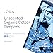 LOLA Organic Cotton Tampons, 60 Count - Tampons Regular, Period Feminine Hygiene Products, HSA FSA Approved Products Feminine Care