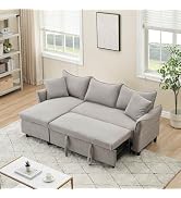 Amazon.com: Wakefit Reversible Sectional Sofa Couch, Sleeper Sofa Bed ...