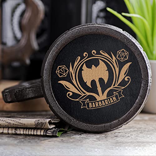 Barbarian Class Beer Mug 17Oz Dungeons And Dragons Party Gift For Dnd Lovers Wooden Beer Mug Personalized D&D Beer Stein Anniversary Christmas Birthday Gifts For Gamer. Gift For Men Beer Tankard K928 #TOP3