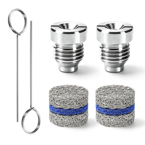 SEPLY 1.1 mm Orifice Foam Cannon Nozzle and Foam Maker Meshes Kit for Foam Cannon Replacement Thread Nozzle Tips and Mesh Filter, with Cleaning Tools, 3000PSI 2-Pack