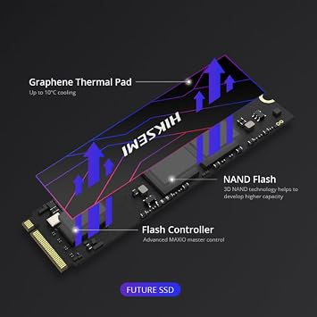 Hiksemi Future 2TB 7450MB/s - 6750MB/s PC-PS5 Gen4x4 PCI-e NVMe M.2 2280 SSD