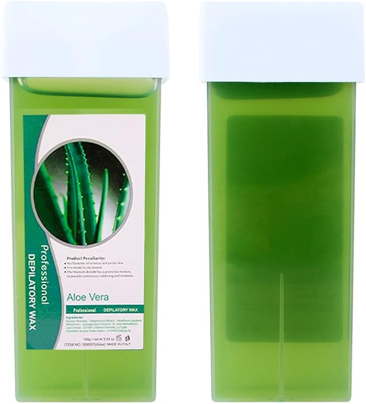 iMeshbean Cera Roll-on com Aloe Vera para Depilação, Pacote com 2