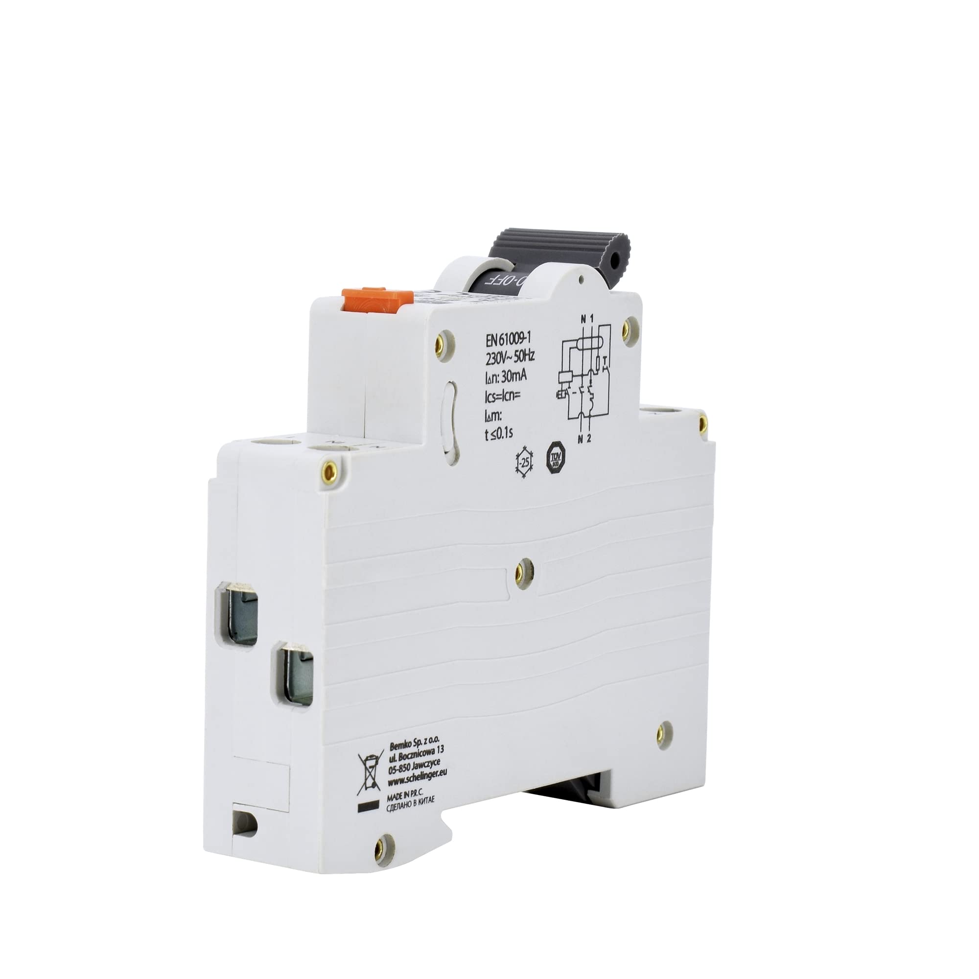 FI/LS-Schalter RCBO B16 1P 30mA Typ A Leitungsschutzschalter