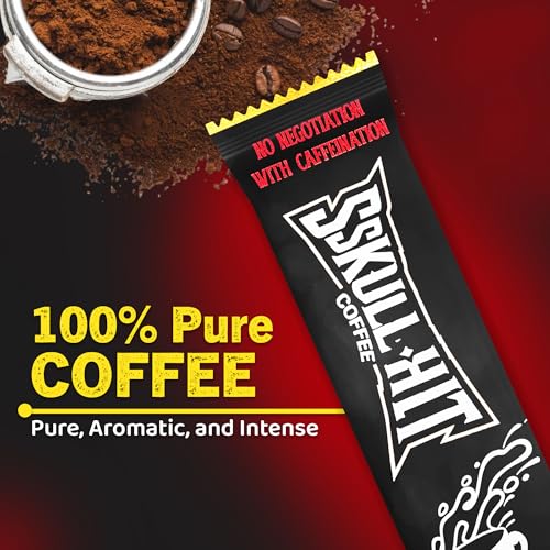 Image of SSKULLHIT Instant Coffee Powder | 100g Box | 50 Sachets Packs (2g Each) Best for Espresso, Latte & Cappuccino | Hot & Cold Brew Ready | Rich Aromatic Coffee