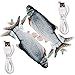 ZoneYan Eléctrica Juguete Pez para Gato, Juguete de Simulación de Peces, 2 Pcs Pez Juguete Eléctrico, Peluche de Juguete eléctrico de simulación Fish con Carga USB