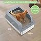 TAIKURA Katzentoilette Edelstahl, XXL 37L Großer Katzenklo 60x40x30CM, Halbgeschlossen Katzenklo Edelstahl mit hohem Rand, Katzenstreumatte, Schaufel, Cat Litter Box Einfache Reinigen kein Geruch