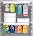 FJUAN 2 stapelbare Kühlschrankspender, Kühl-/Gefrierschrank-Organisation für Soda-Dosen-Aufbewahrungsregale, Getränke-Organizer für Kühlschrank