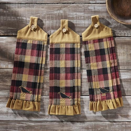 VHC-Brands-Heritage-Farms-Primitive-Check-Button-Loop-Tea-Towel-Set-of-3 VHC Brands Heritage Farms Primitive Check Button Loop Tea Towel Set of 3