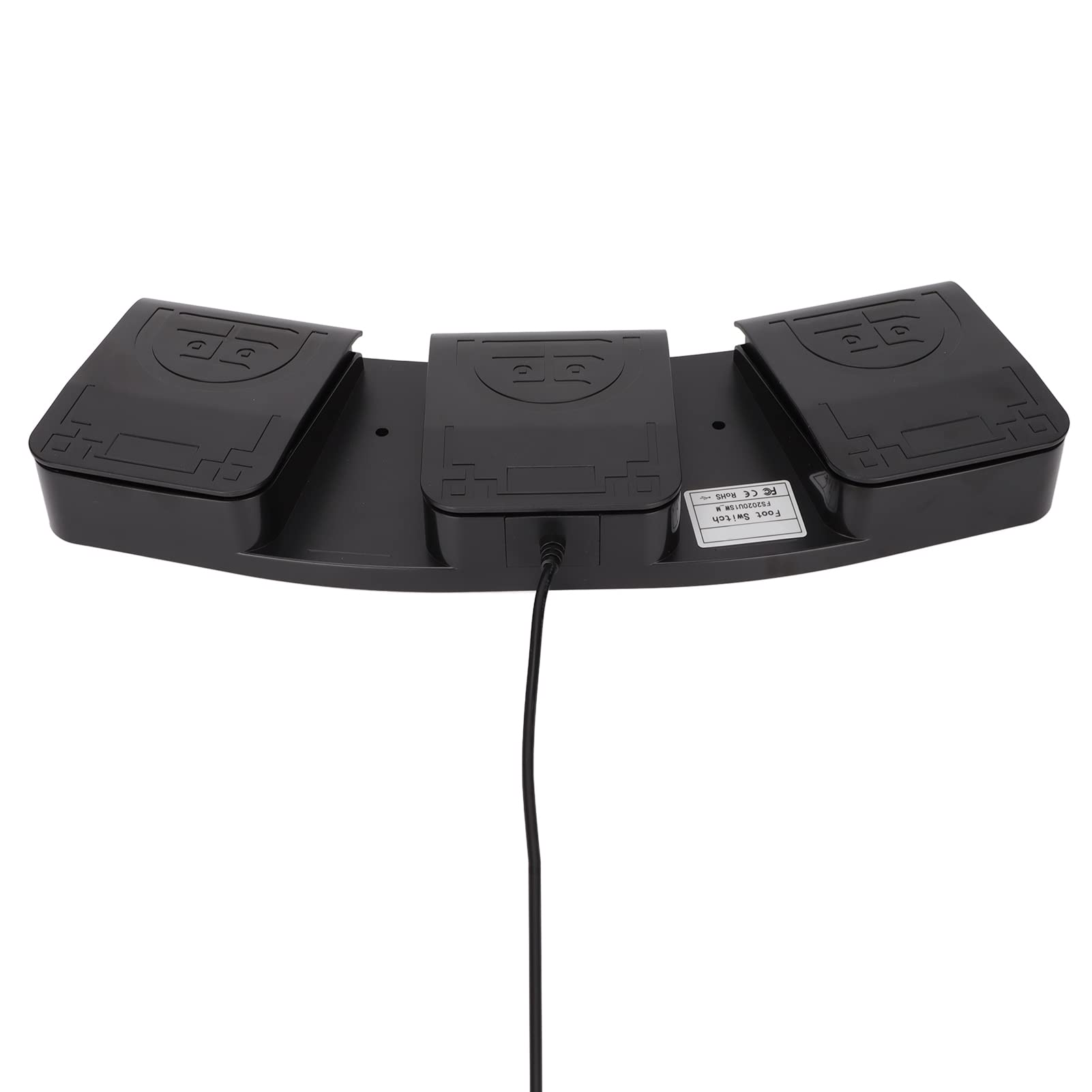 Keenso Controlador de Teclas Triples de Pedal de Pie USB Diseño Ergonómico, Soporte de Funciones MIDI, Juegos para Escanear el Hospital