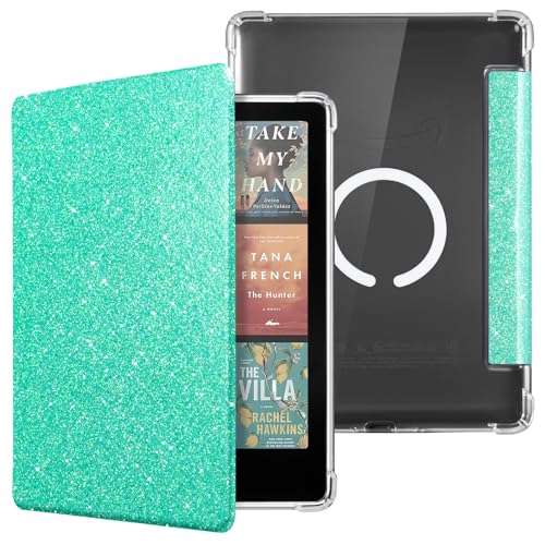 Image of CoBak Magnetic Case for 7 inch Kindle Paperwhite 12th Gen 2024 and Kindle Colorsoft - Compatible with iPhone MagSafe, for Samsung /Belkin /Anker Wireless Charging Pads, Clear Back Cover, Auto Sleep Wake