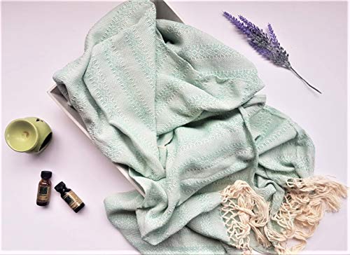 Baby Trapoz Mexican Rebozo Scarf, Shawl, Ideal for Natural Birth, Doula Massage, 118.11", Mint3