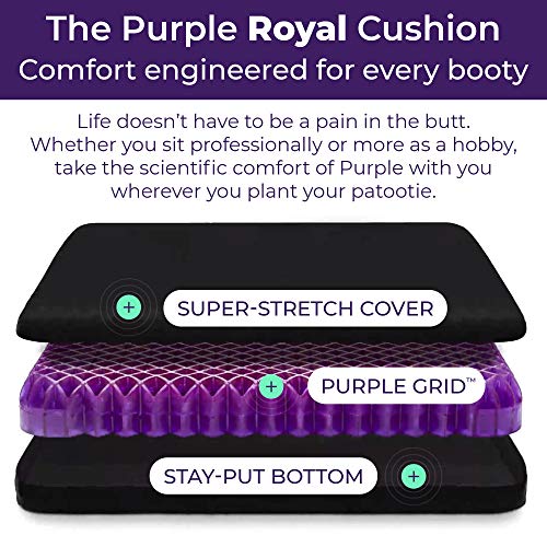 Purple Royal Seat Cushion Seat Cushion for The Car Or Office Chair Temperature Neutral Grid