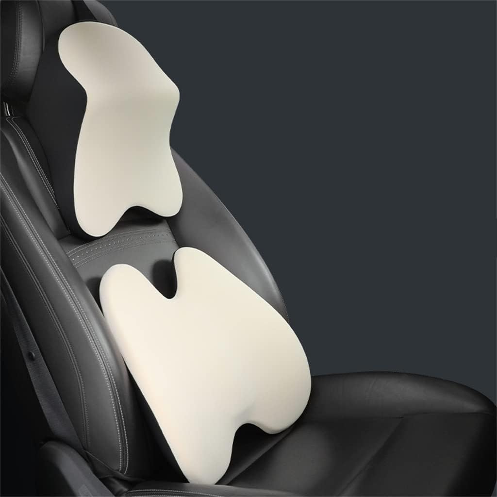 Car Headrest Memory Foam Car Pillow Neck Pillow Waist Cushion Waist Pillow Back Cushion Car(Gray)