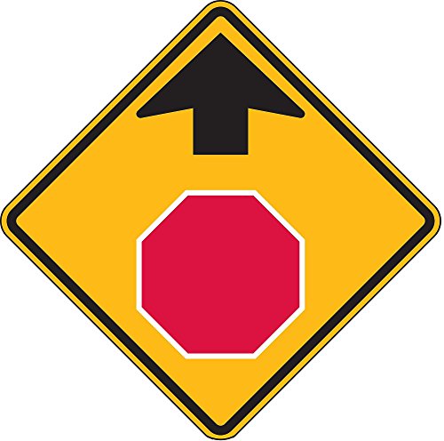 Panneau de signalisation haute visibilité rouge jaune fluo Brady 115588 de 30x30 pouces