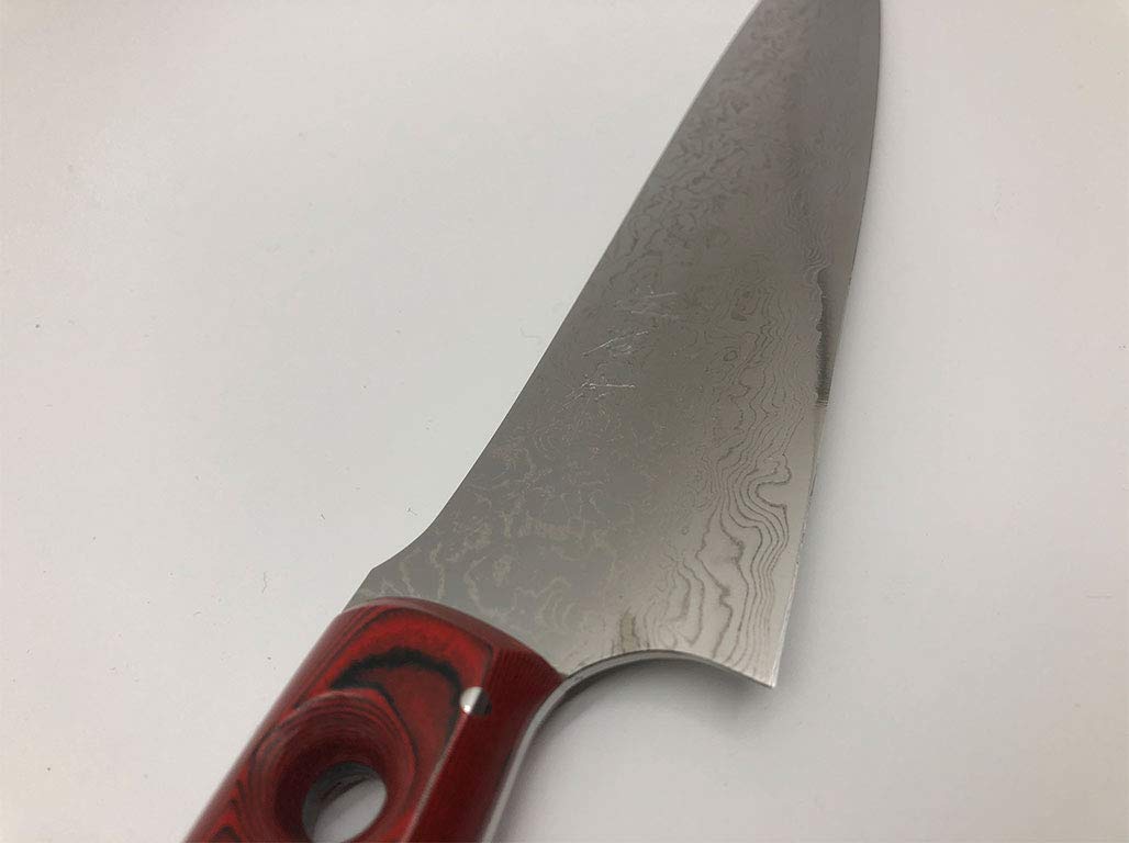 佐治武士 V金10号 牛刀 180mm 赤黒 マイカルタ ダマスカス 33層 Amazon｜佐治武士 作 中山型 赤黒 マイカルタ ハンドル