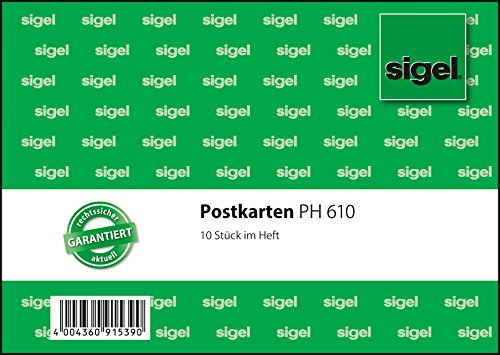 Sigel PH610 Postcards A6 Horizontal 10x Booklets of 25 Postcards (250 Postcards Total)