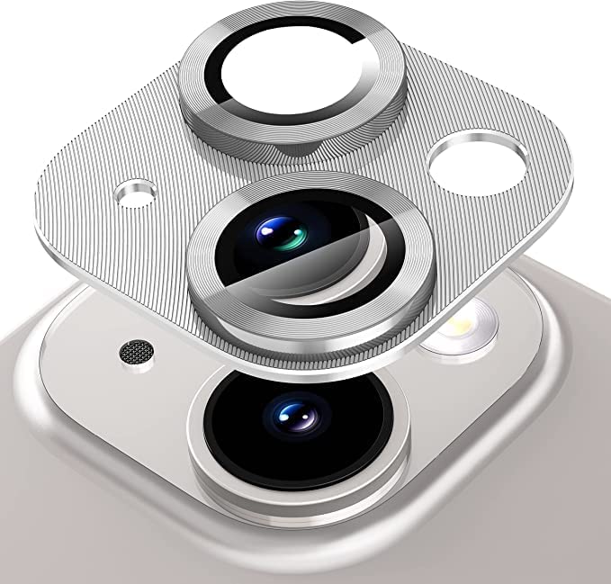 Image of Lens Protector Compatible for Iphone 14 Silver Pack of 1