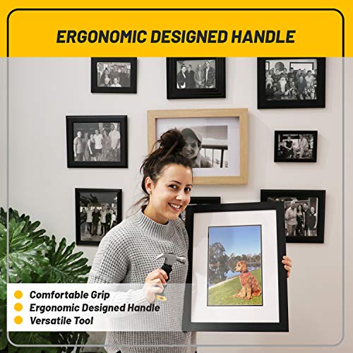 Image of JameslyCR Picture Hanging Kit, 201 Pieces, Yellow, Stainless Steel, Hook, Nail, Nailed, 10 Pounds, Picture Hanger, Picture Hanging Hardware
