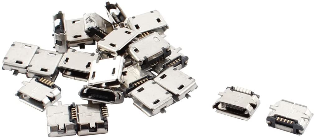 Buy EuisdanAA SMT SMD Micro USB Type B 5-Pin Female Jack Port Socket