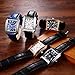 Avaner Men's Square Watches Vintage Leather Analog Quartz Dress Wristwatch with Calendar