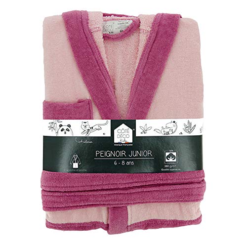 CÔTE DECO Peignoir pour enfant 100% coton 6-8 ans rose – vue 3