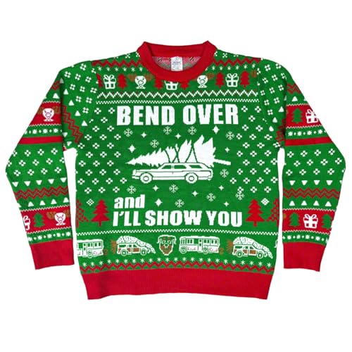 Bend Over And I Will Show You Christmas Sweater (Green) - Image 3