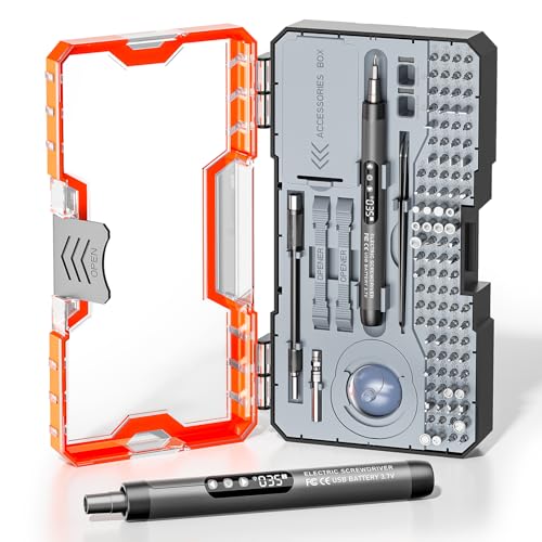 ANVANNA 120-IN-1 Mini Electric Screwdriver Set is a comprehensive electric precision tool kit...