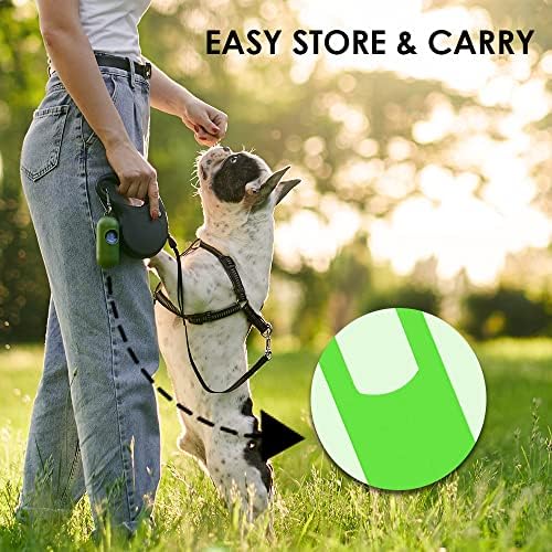 Poo bag Pack of 100 Biodegradable Tie Handles Extra Thick Poo Bags Dogs Waste Eco-friendly Upgraded Version Pet Poop Bags - 100% Leak Proof Doggy Waste Bag (Color Green)