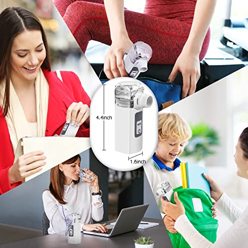 Portable Nebulizer Handheld Mesh Nebulizer Machine For Adults Steam Inhaler With Mouthpiece And Mask For Adults And Kids Lightweight Design For Outside Work Or Traveling #TOP3
