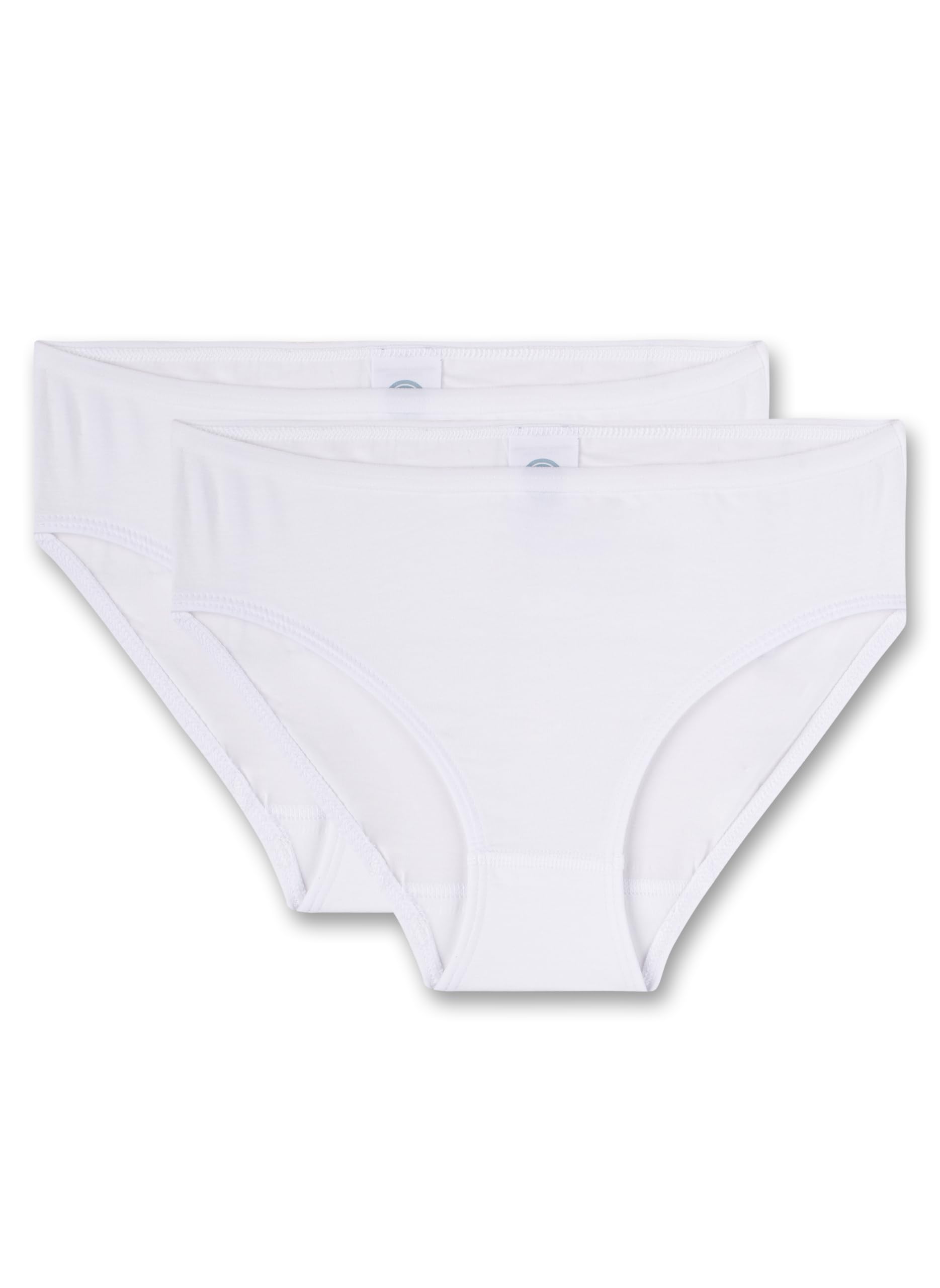 Sanetta Girls' Rioslip (Double Pack) White and Sustainable Underwear for Girls Made of Cotton Contents: Set of 2 Underwear for Girls, White, 128