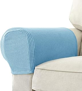 GEOCANG Armchair cover, Set of 2 non-slip armchair, sofa armrest protector, for furniture protector ( (Light Grey)