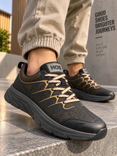 Image of HOS Mens Sports Shoes | Lightweight Running Shoes for Men | Breathable and Comfortable Footwear and Training