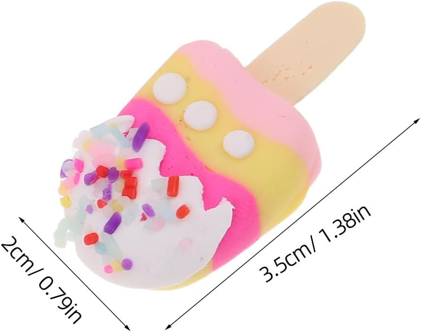 20pcs Mini Ice Cream Charms for Hair Clips and Headbands Polymer Clay image 2