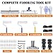 JEXIFY Epoxy Floor Tool Kit, 18 Inch Spiked Roller, Spike Shoes for Epoxy Flooring, Leveling Rake, Scraper for Self Leveling Concrete, 7Pcs Set (Standard Model)