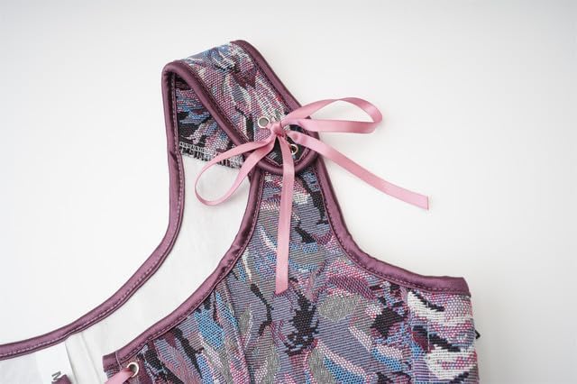 Moonight Corset for Women Floral Lace Up Ren Faire Renaissance Overbust Corset Bodice Vest - Image 5