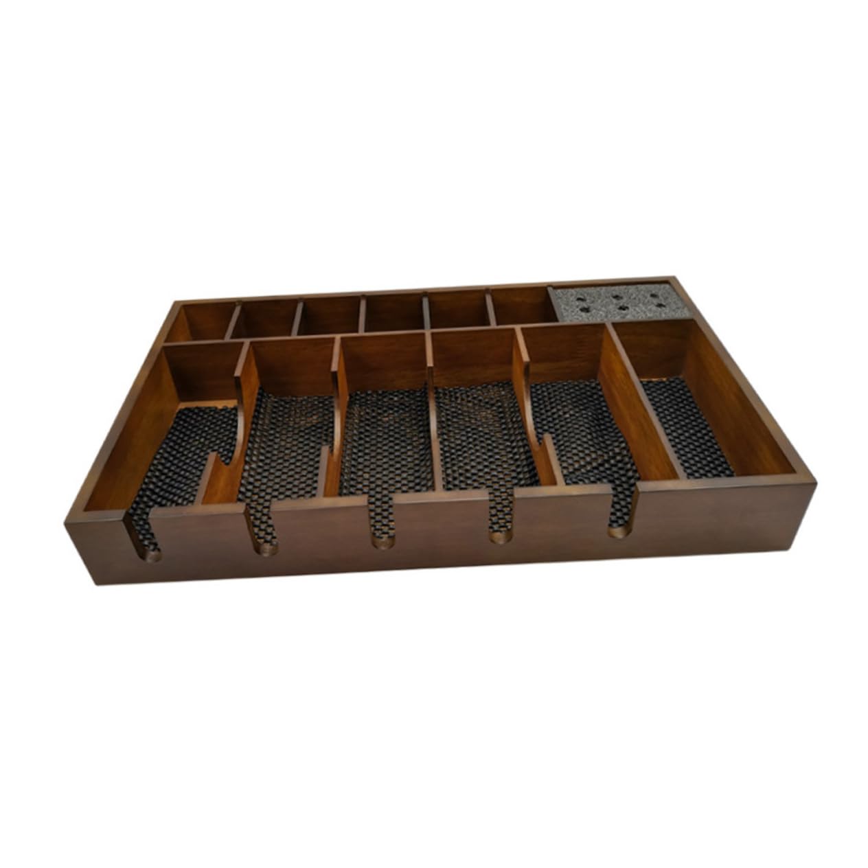 Soporte de Madera Maciza para Tijeras Eléctricas, Organizador Antideslizante de Herramientas de Peluquería, Tamaño Mediano, Almacenamiento de Salón Profesional, Bandeja