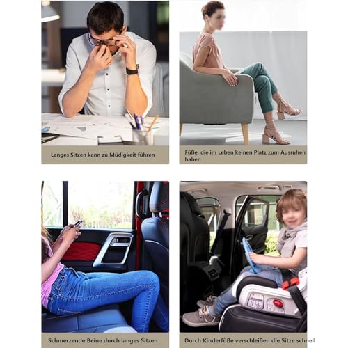 Foot Rest Under Desk Footrest: 4 Level Height Ergonomic Adjustable Footstools Folding Non-Slip Leg Rest with Massage Function Soft Footrest Pad for Car Office Home Gaming (Black) - Cosy Home Interiors Foot Rest Under Desk Footrest: 4 Level Height Ergonomic Adjustable Footstools Folding Non-Slip Leg Rest with Massage Function Soft Footrest Pad for Car Office Home Gaming (Black) - Image 5