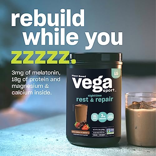 Vega Chocolate Strawberry Rest & Repair Powder, 15 OZ - Image 5